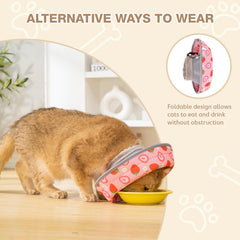 Avont Cat Cone Soft Strawberry size S folded-for-eating shows foldable, eat-friendly design.