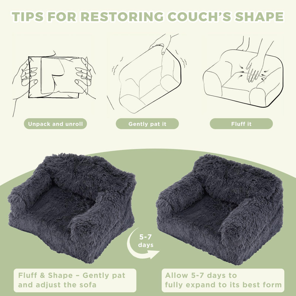 Avont Cat Couch Sofa Bed dark grey color blends with home decor and cozy lounging