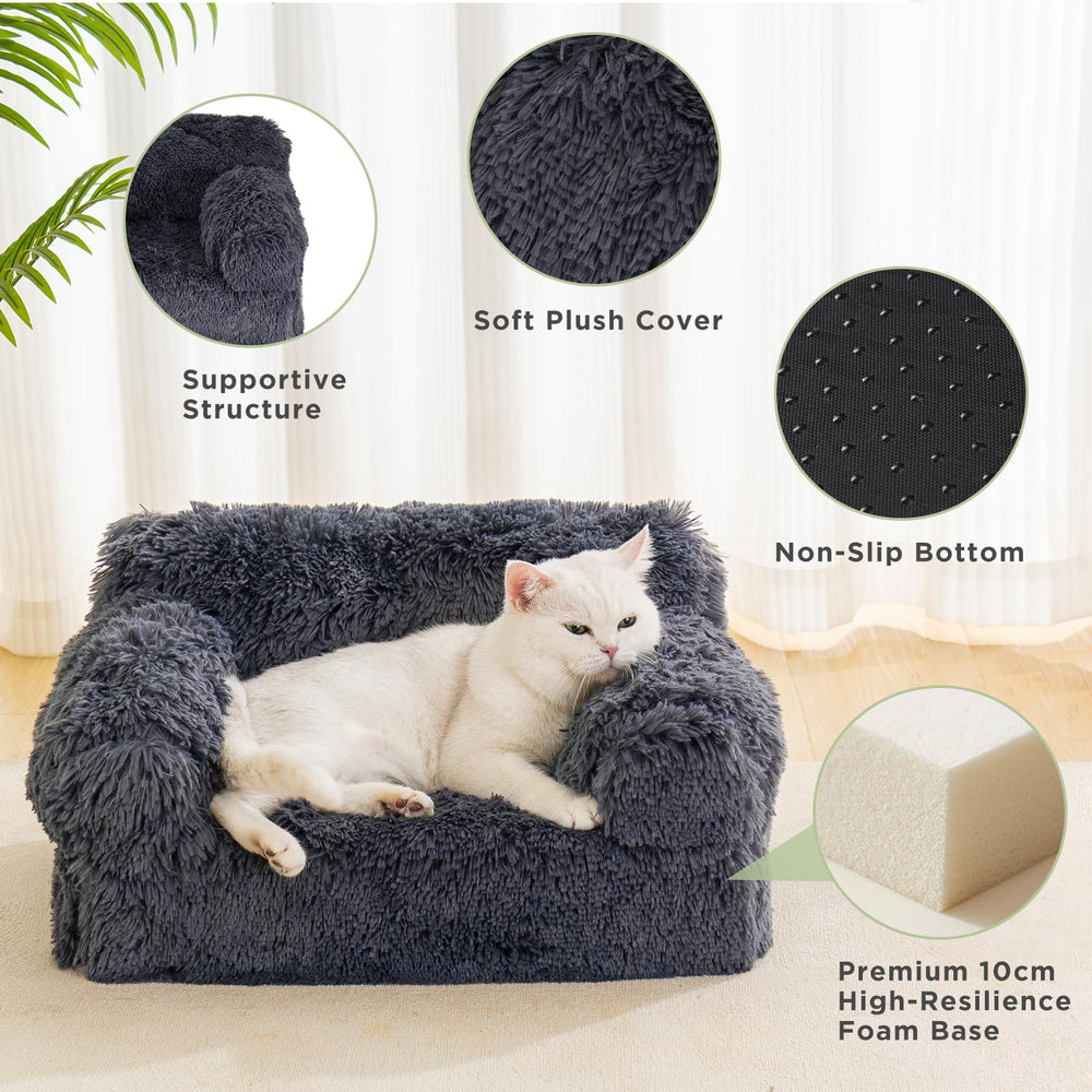 Avont Cat Couch Sofa Bed non-slip bottom remains stable on indoor floors during play