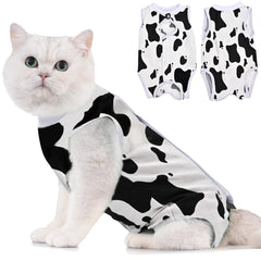 Avont Cat Recovery Suit front view highlights breathable fabric for post-surgery comfort.