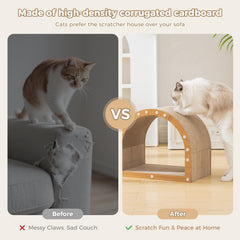 Avont Cat Scratcher House assembly demonstrates quick, tool-free setup.