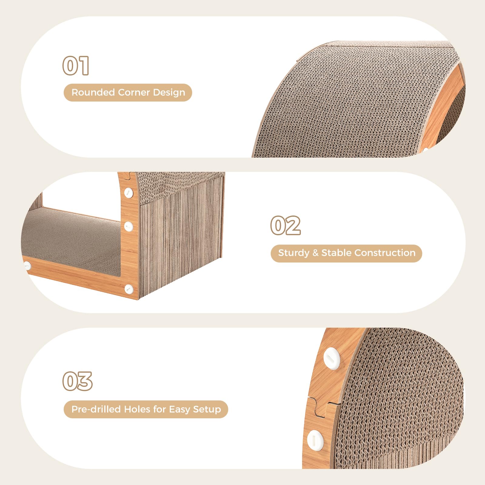 Avont Cat Scratcher House decor-fit blends with home interiors.