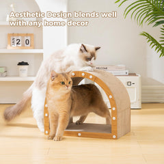 Avont Cat Scratcher House inside reveals cozy scratching and lounging space.