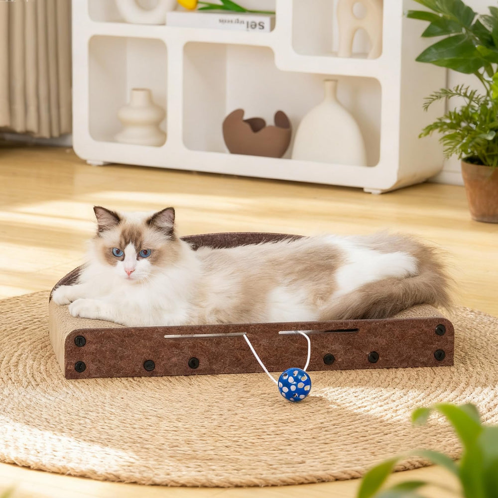 Avont Cat Scratcher Set lounge offers a larger surface for stretching and chilling.