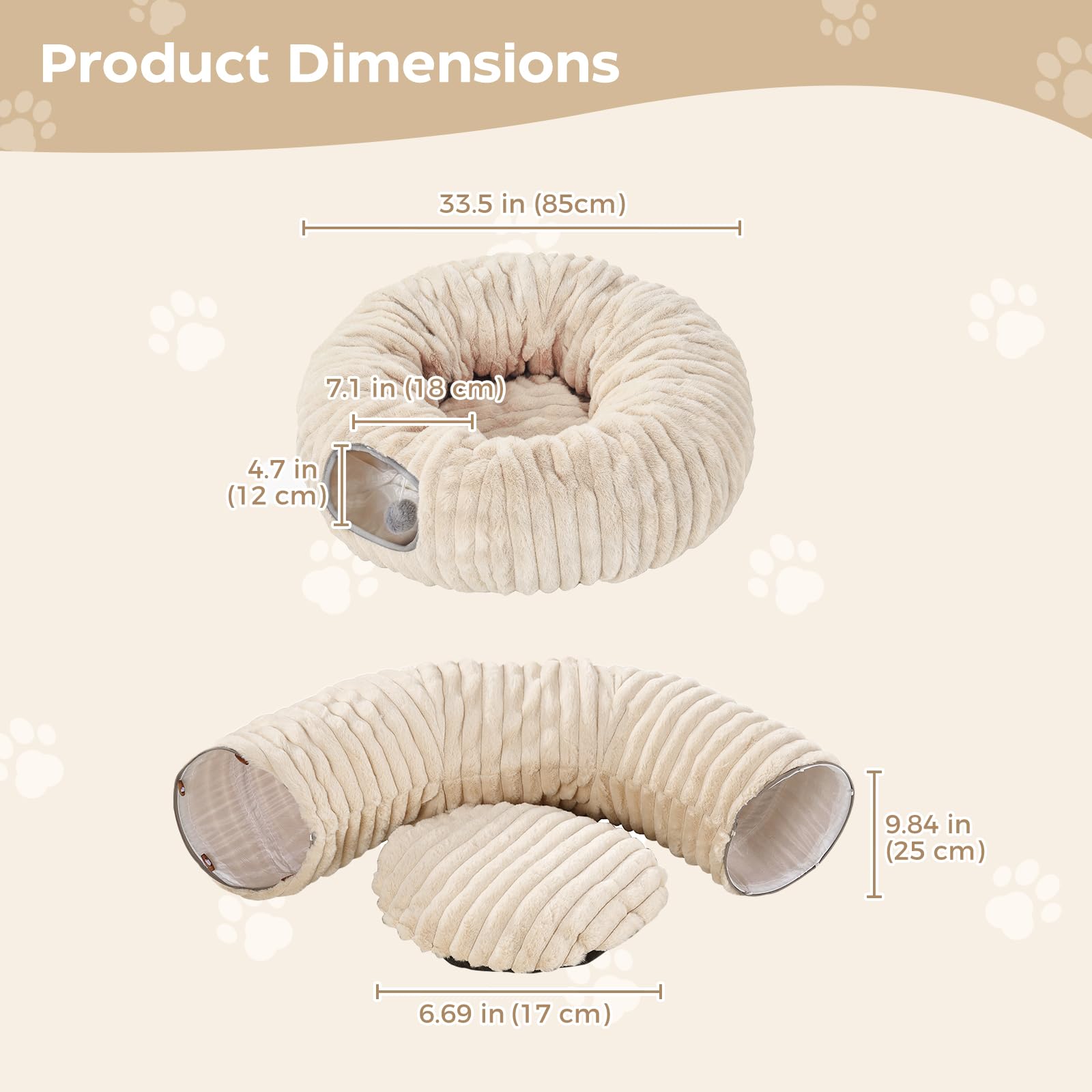 Avont Cat Tunnel Donut cushion is machine washable for easy cleaning.