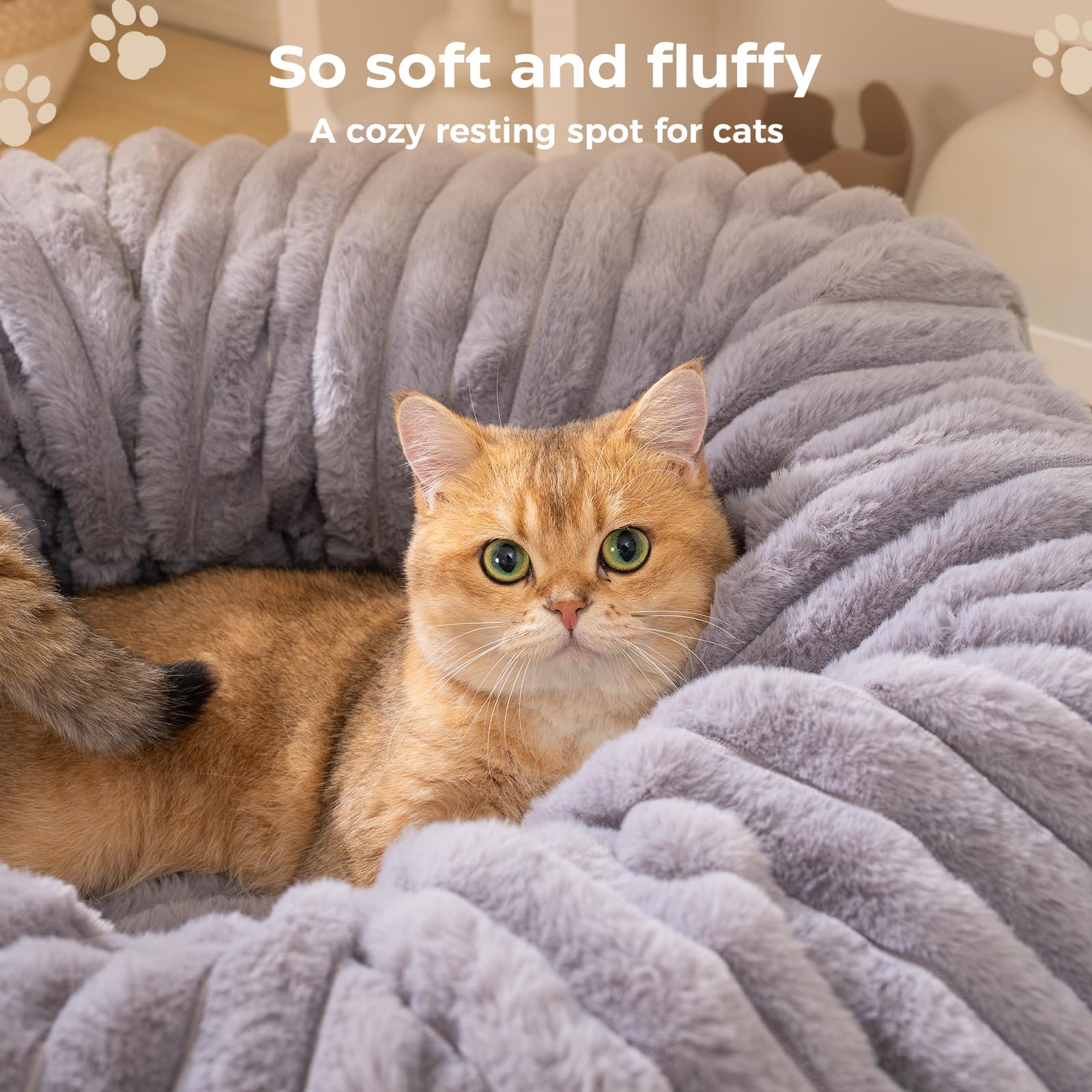 Avont Cat Tunnel with two peek holes and balls sparks interactive kitten play.