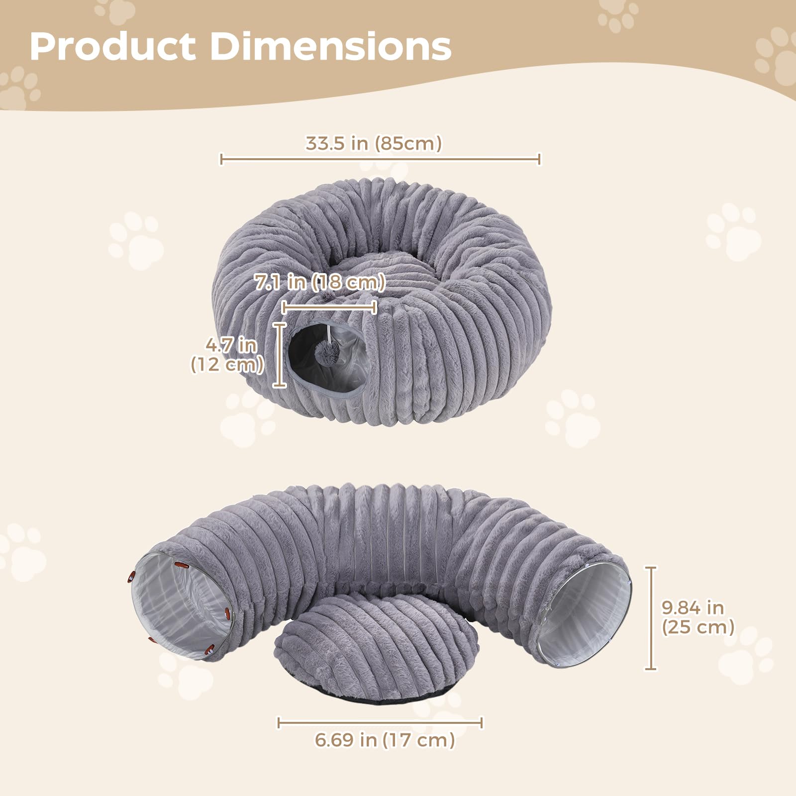 Avont Cat Tunnel enhances holiday décor while keeping cats entertained.