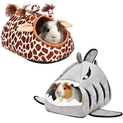 Avont guinea pig bed house pair hideouts in soft velour for cozy rest