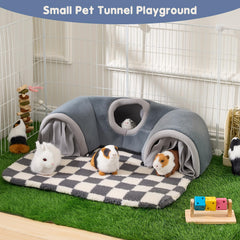 Avont Guinea Pig Hideout Tunnel soft plush walls emphasize comfort and secure lounging