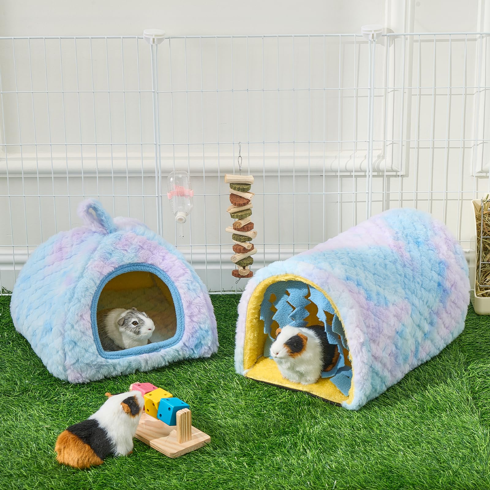 Avont Guinea Pig Tunnel Blue offers safe exploration and exercise space