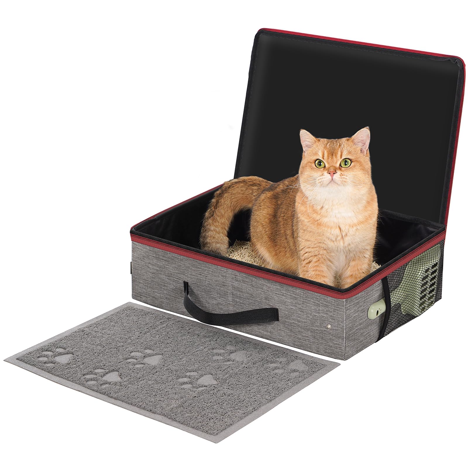 Avont portable travel litter box base, leak-proof and easy to wipe for on-the-go use.