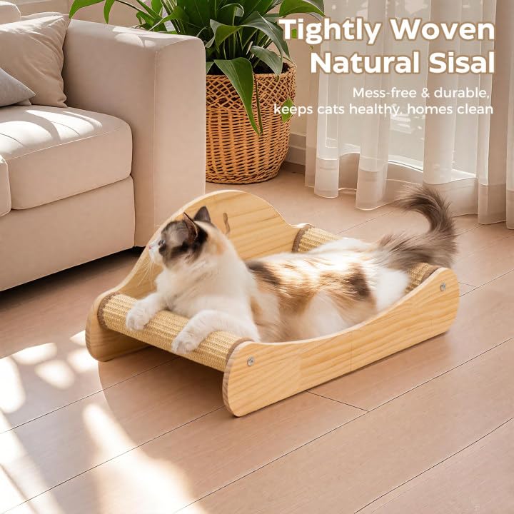 Avont Sisal Cat Scratcher Bed compact-23in corner-ready design for small rooms.