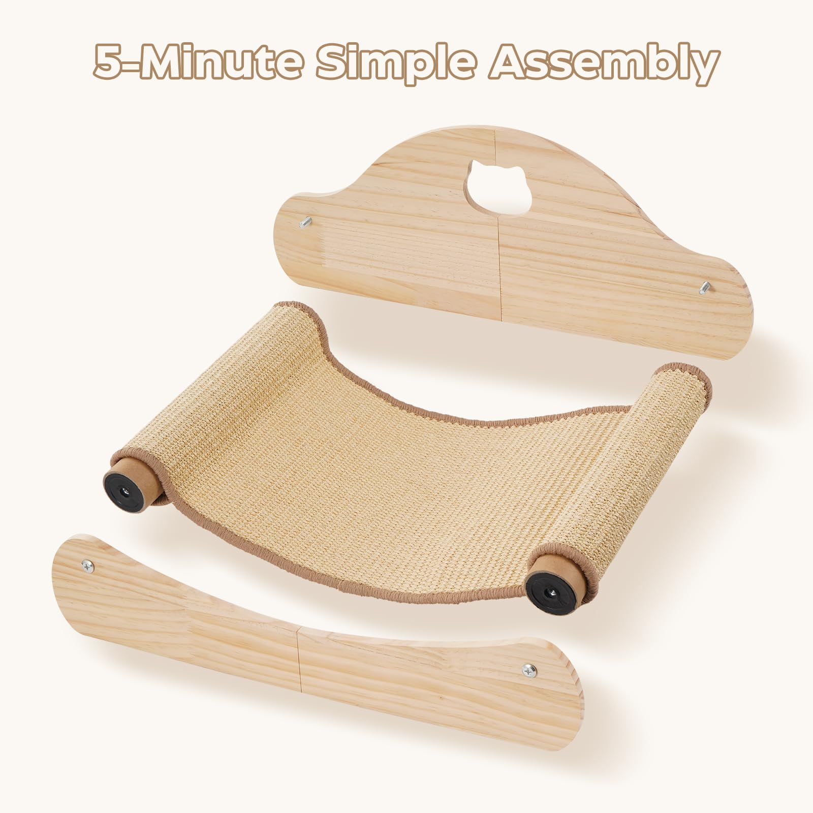 Avont Sisal Cat Scratcher Bed indoor-use friendly keeps cats happy and furniture safe.