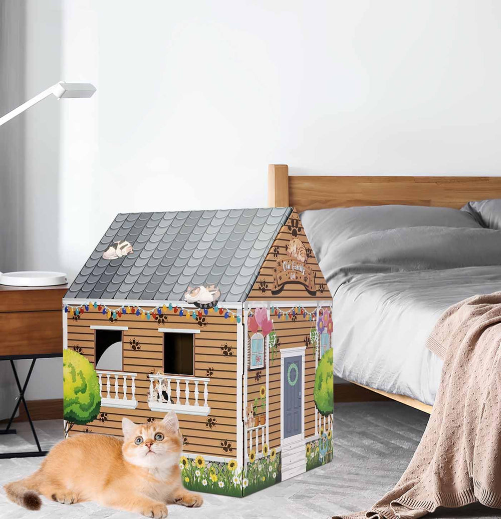 AVXINSOK cat house shown for indoor-outdoor use in versatile space