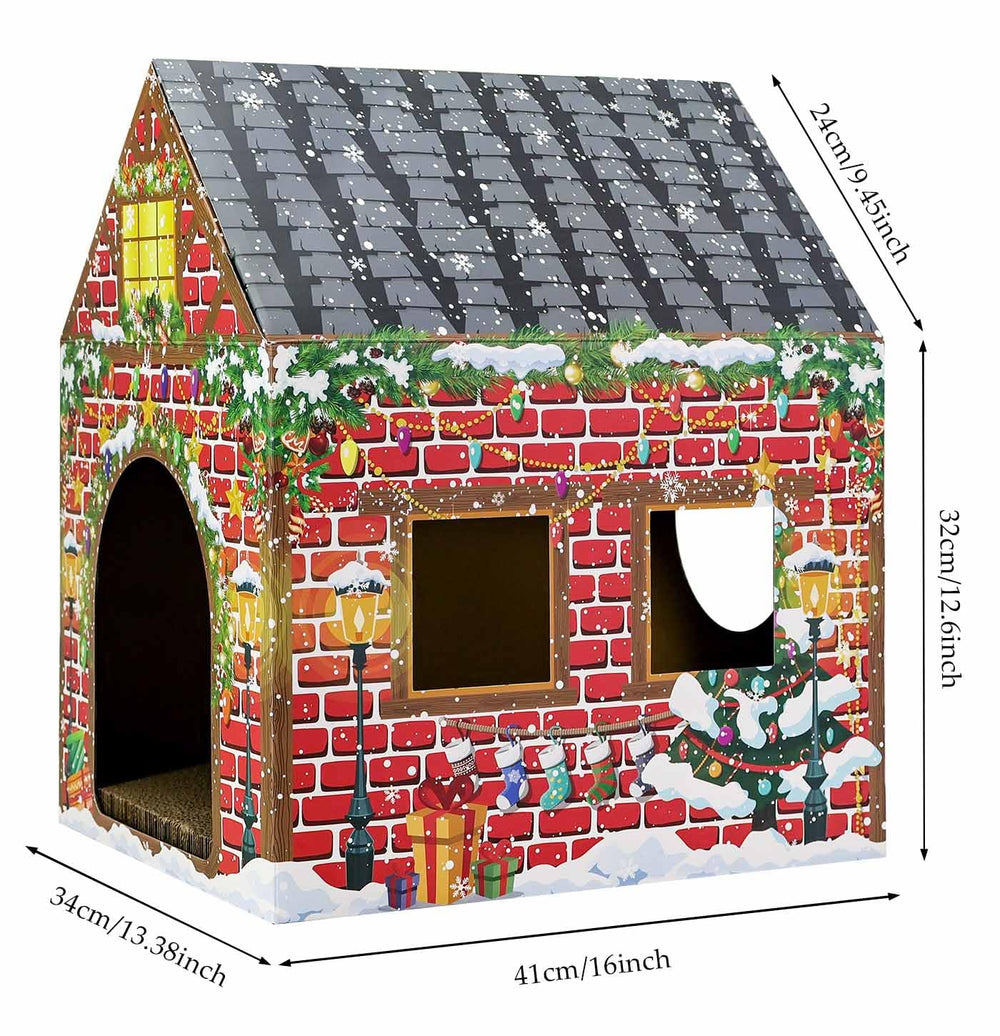 AVXINSOK cat house scratch pad – close up reveals built-in scratching surface
