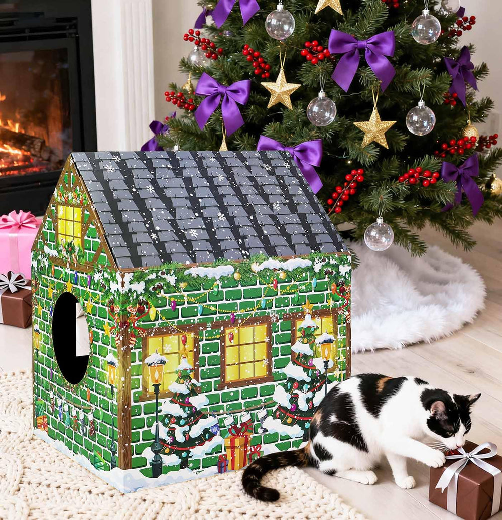 AVXINSOK Christmas Cat House – interior decor for festive spaces