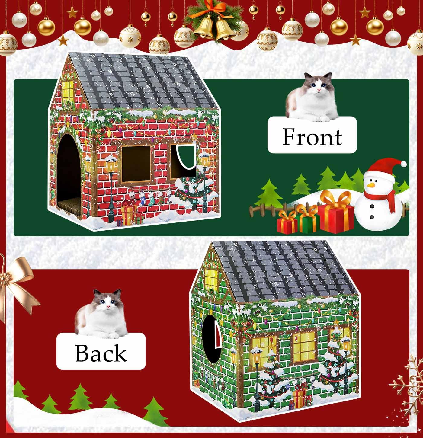 AVXINSOK Indoor Cat House – portable, lightweight design for flexible placement