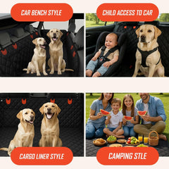 AWANTIC non-slip backing ensures stable ride for dogs on the back seat