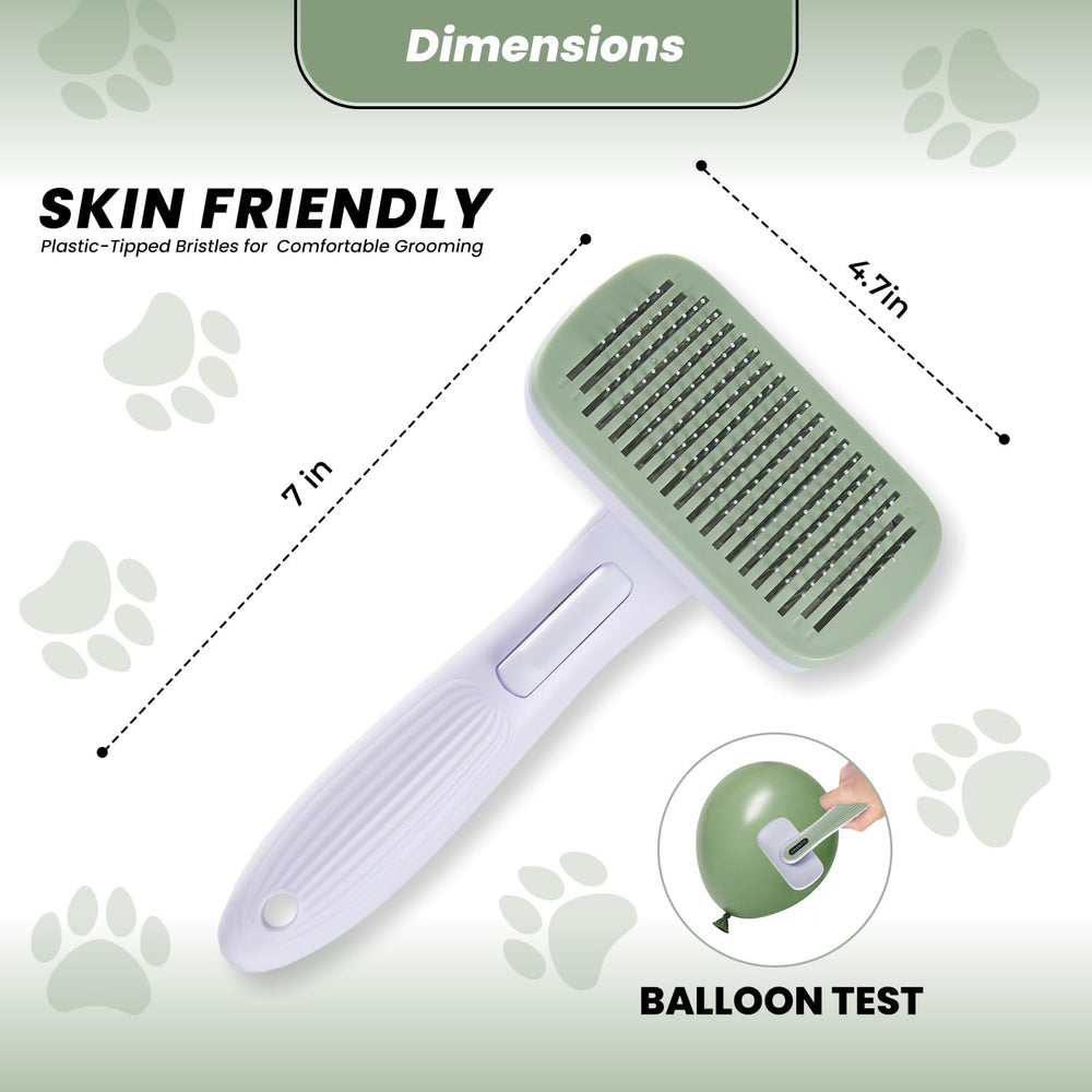 AWANTIC slicker brush bristles gently detangle and smooth fur.