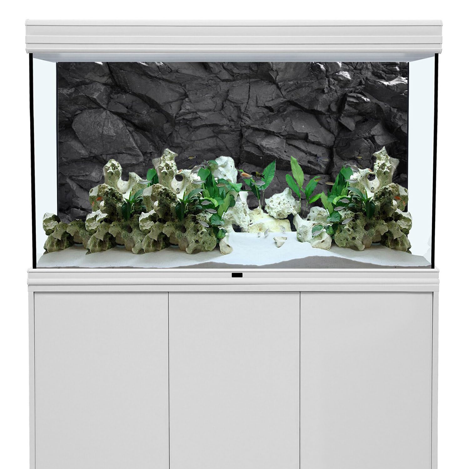 AWERT 36x18 vinyl background provides durable, reusable coverage for fish tanks or terrariums