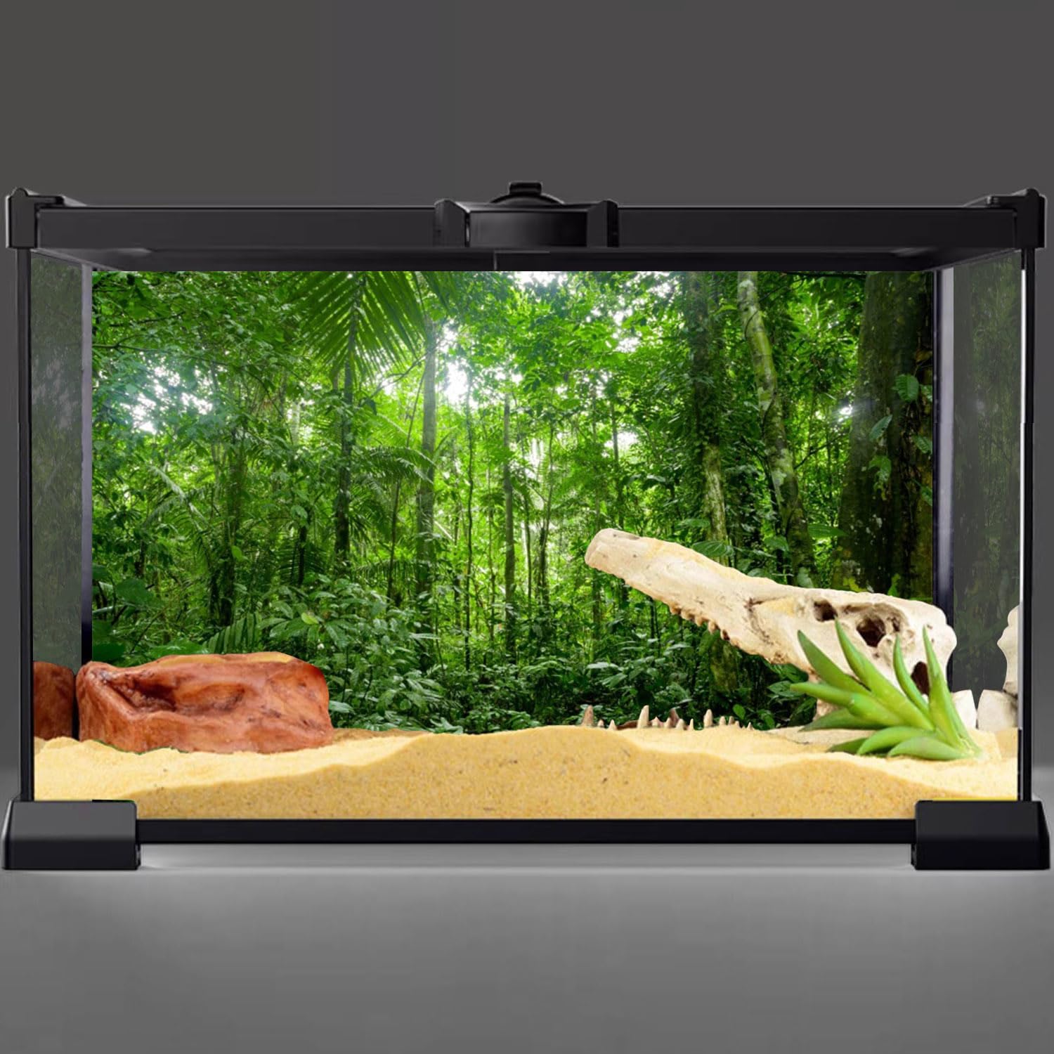 AWERT aquarium background green rainforest scene enhances aquarium scenery and mood