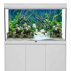AWERT aquarium background with lake and plants boosts realism and habitat aesthetics.