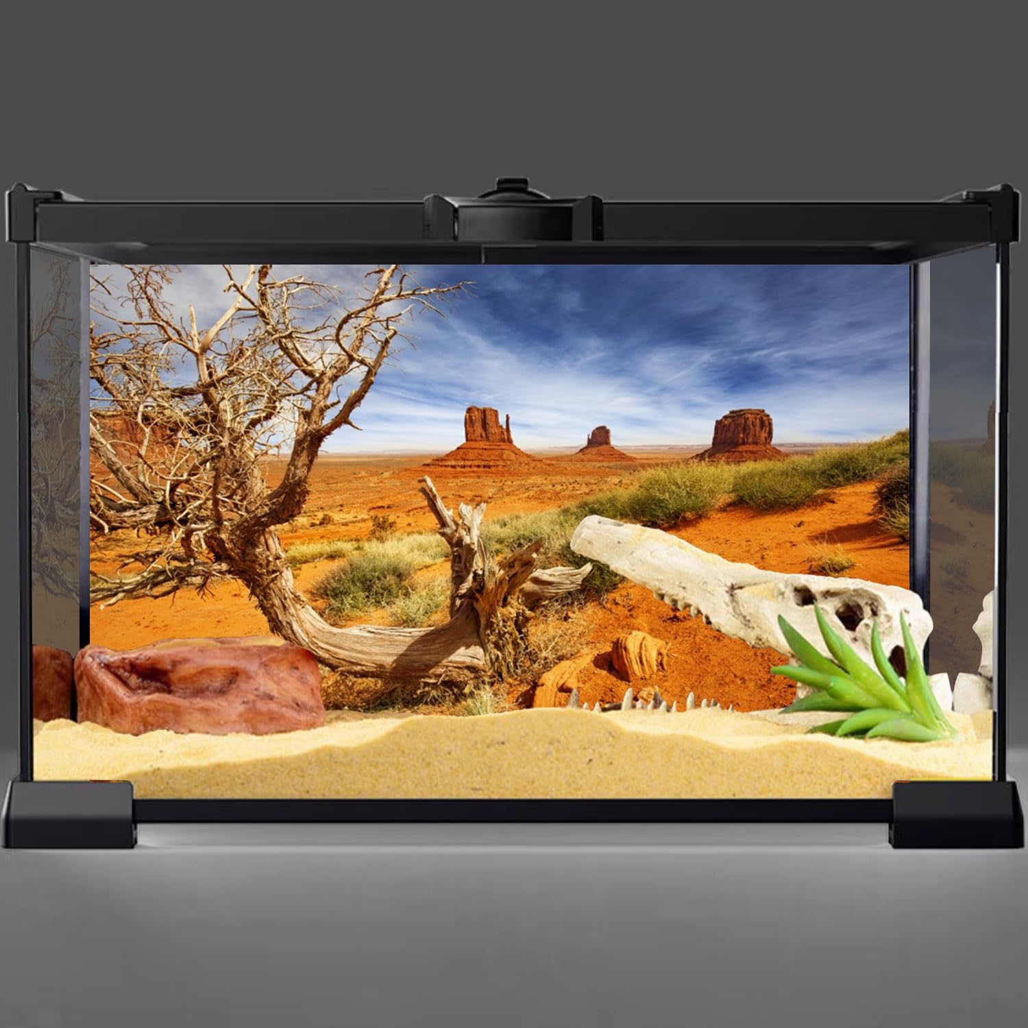 AWERT durable polyester backdrop close-up shows non-glare fabric for long-lasting terrariums.