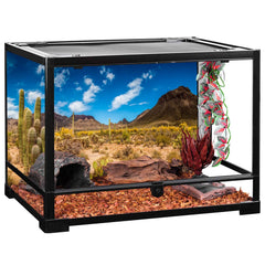 AWERT thick non-glare vinyl backdrop delivers durable, distraction-free habitat visuals.