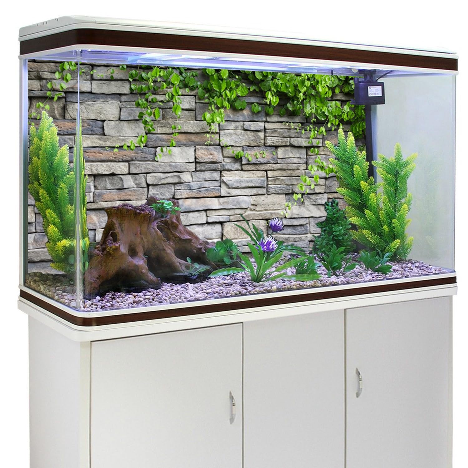 AWERT Vinyl spring leaves terrarium background adds lush realism and calm ambience.