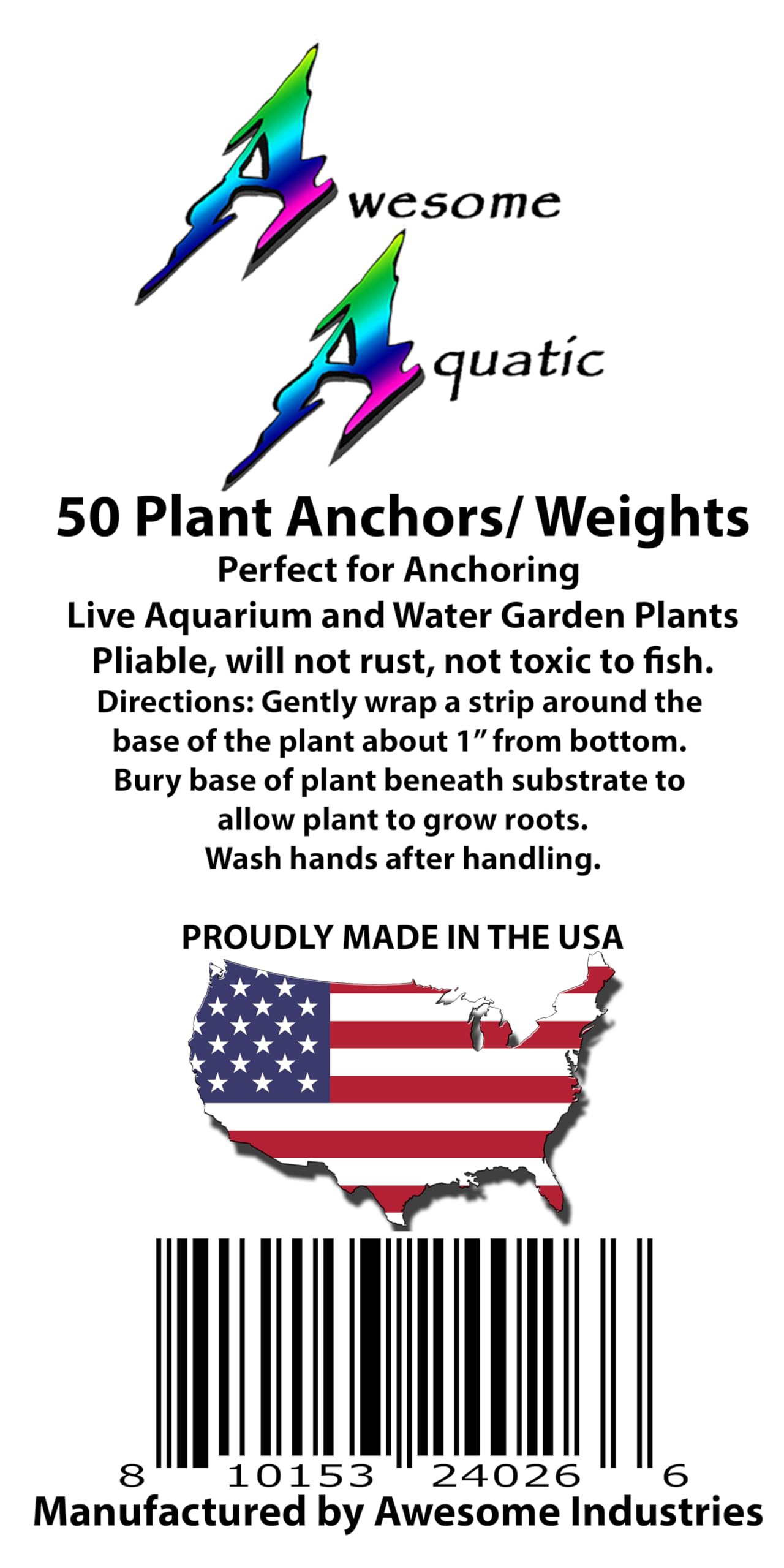 Awesome Aquatic Plant Weights provide stable plant placement in ponds and aquariums.