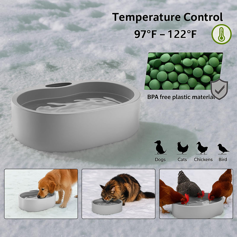 AWLYLNLL weatherproof water dish withstands rain and snow
