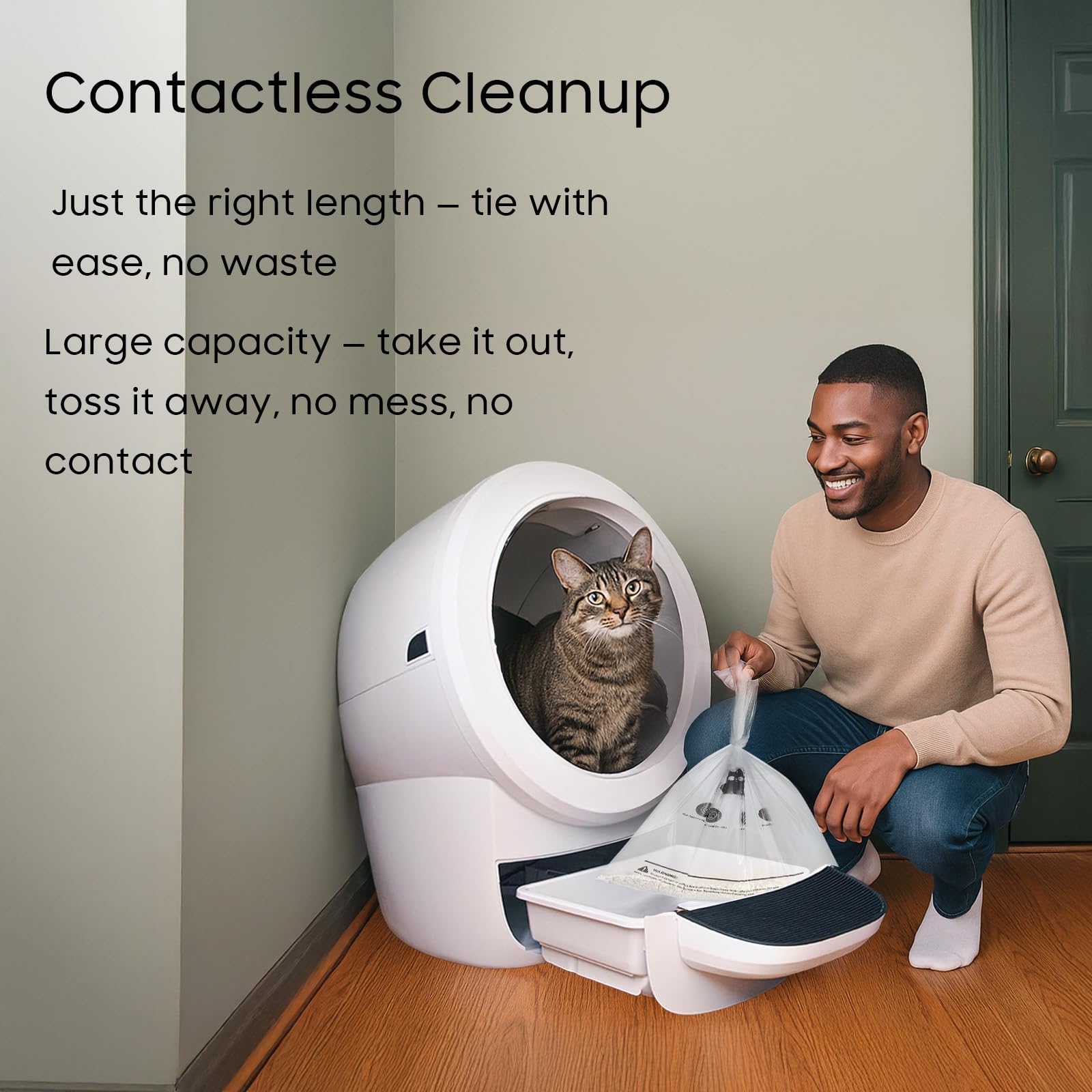 AWoHH 9-11 gallon capacity liner is thick and odor-blocking for cleaner spaces.