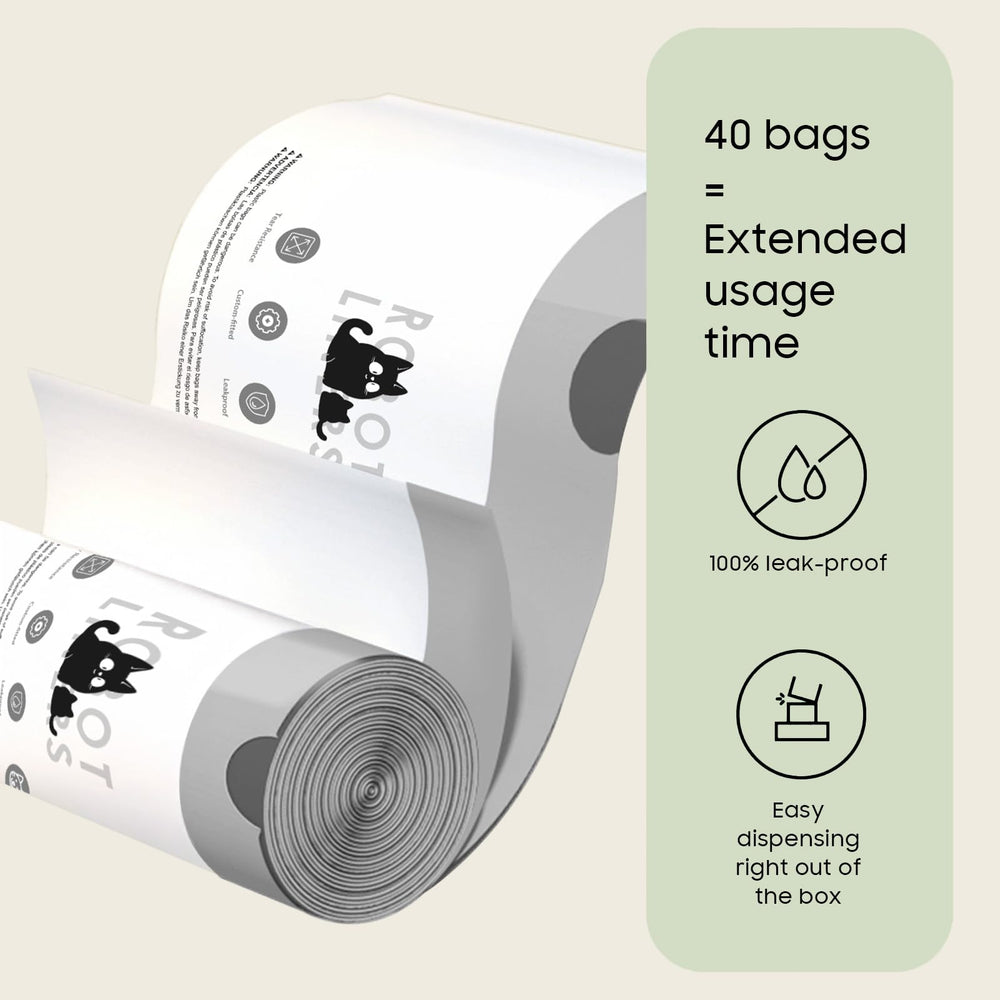AWoHH cat litter robot bags drawer-seal close-up showing leakproof design