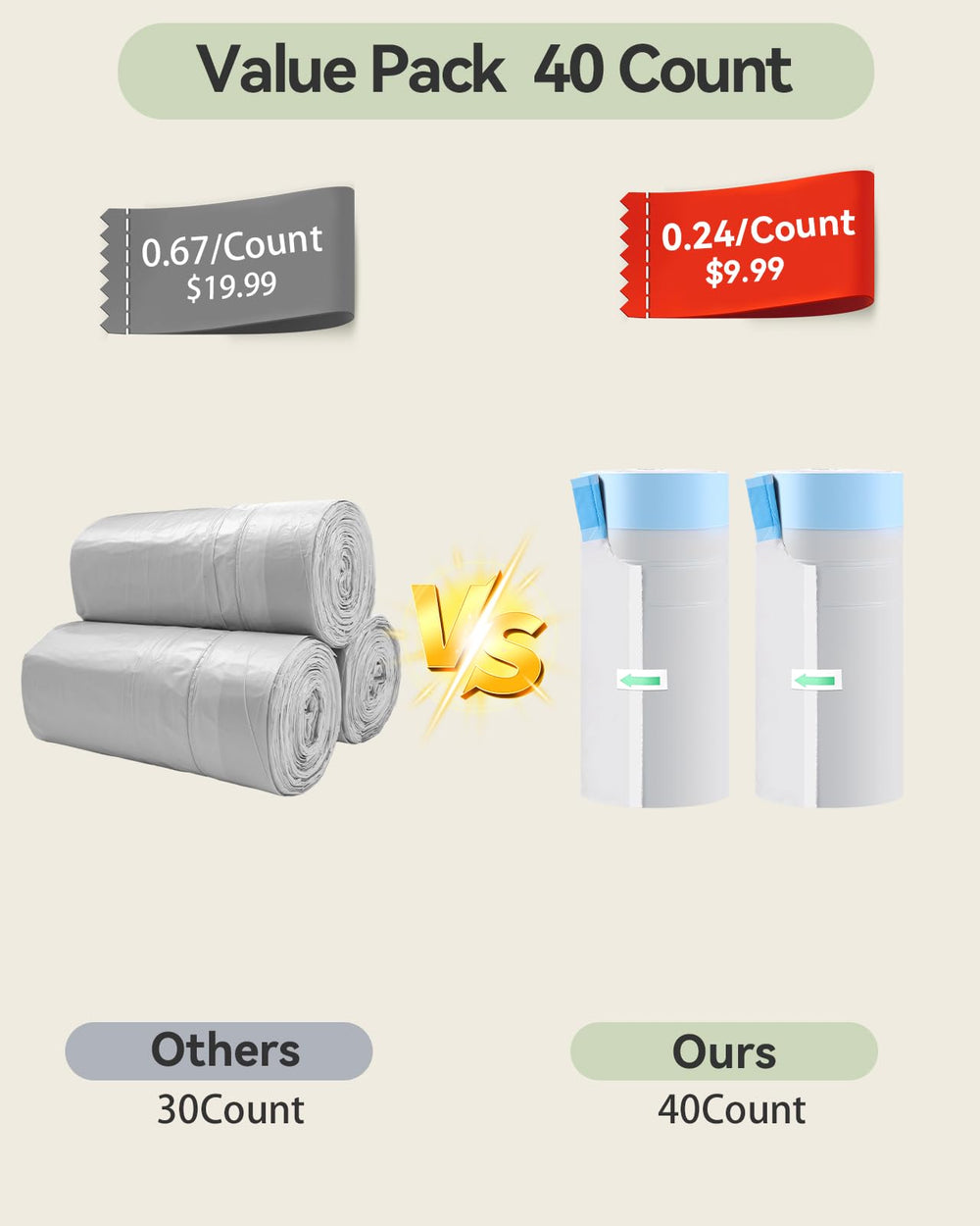 AWoHH drawstring closeup shows touch-free sealing and odor containment.