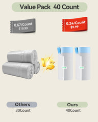 AWoHH drawstring closeup shows touch-free sealing and odor containment.