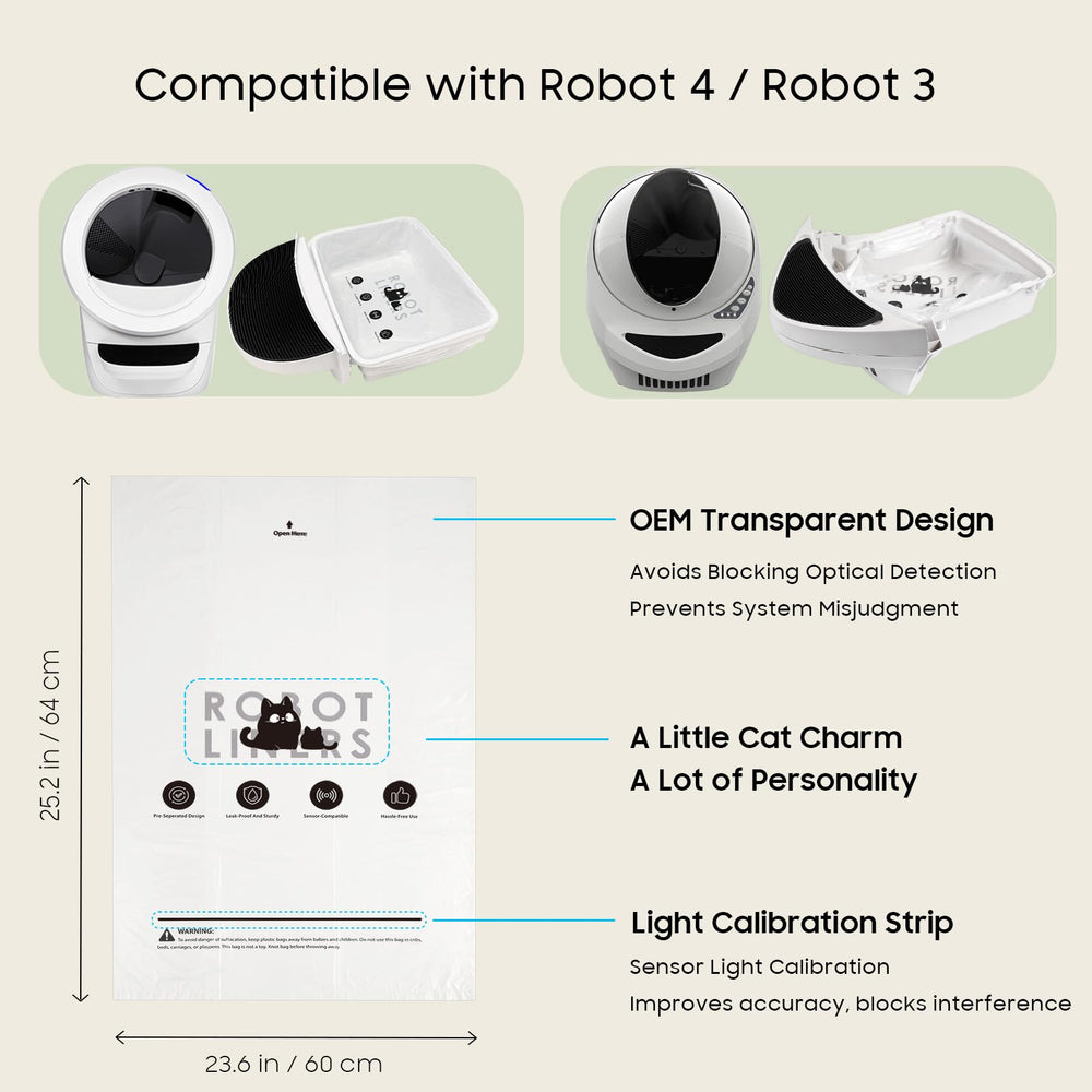 AWoHH sensor-compatible bags fit Litter Box Robot 3 and 4 for smooth operation.