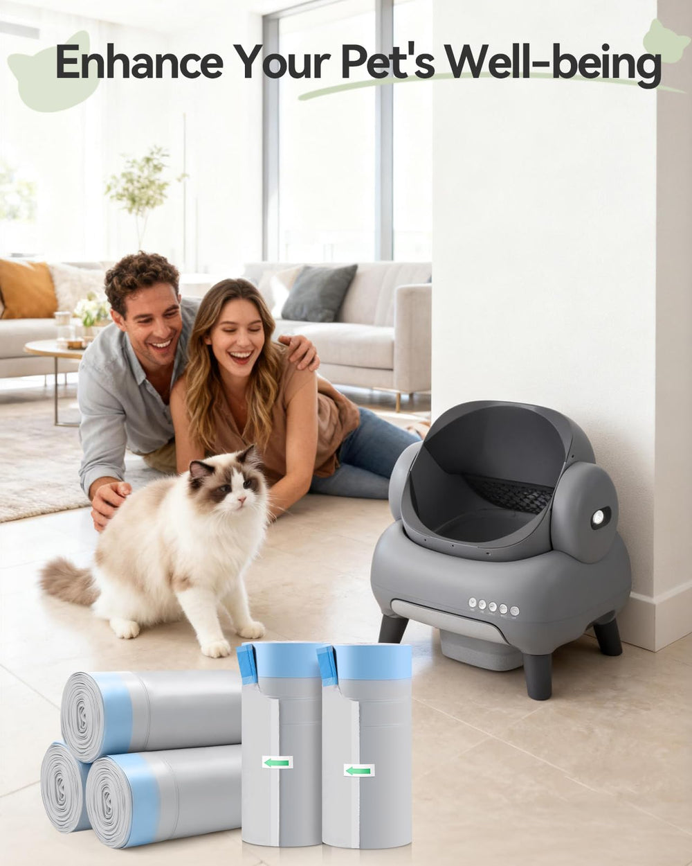 AWoHH compatible with multi-cat self-cleaning boxes