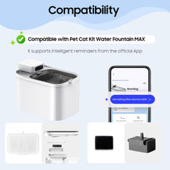 AWoHH pet fountain filters assembly with 12 filters and brush for easy replacement