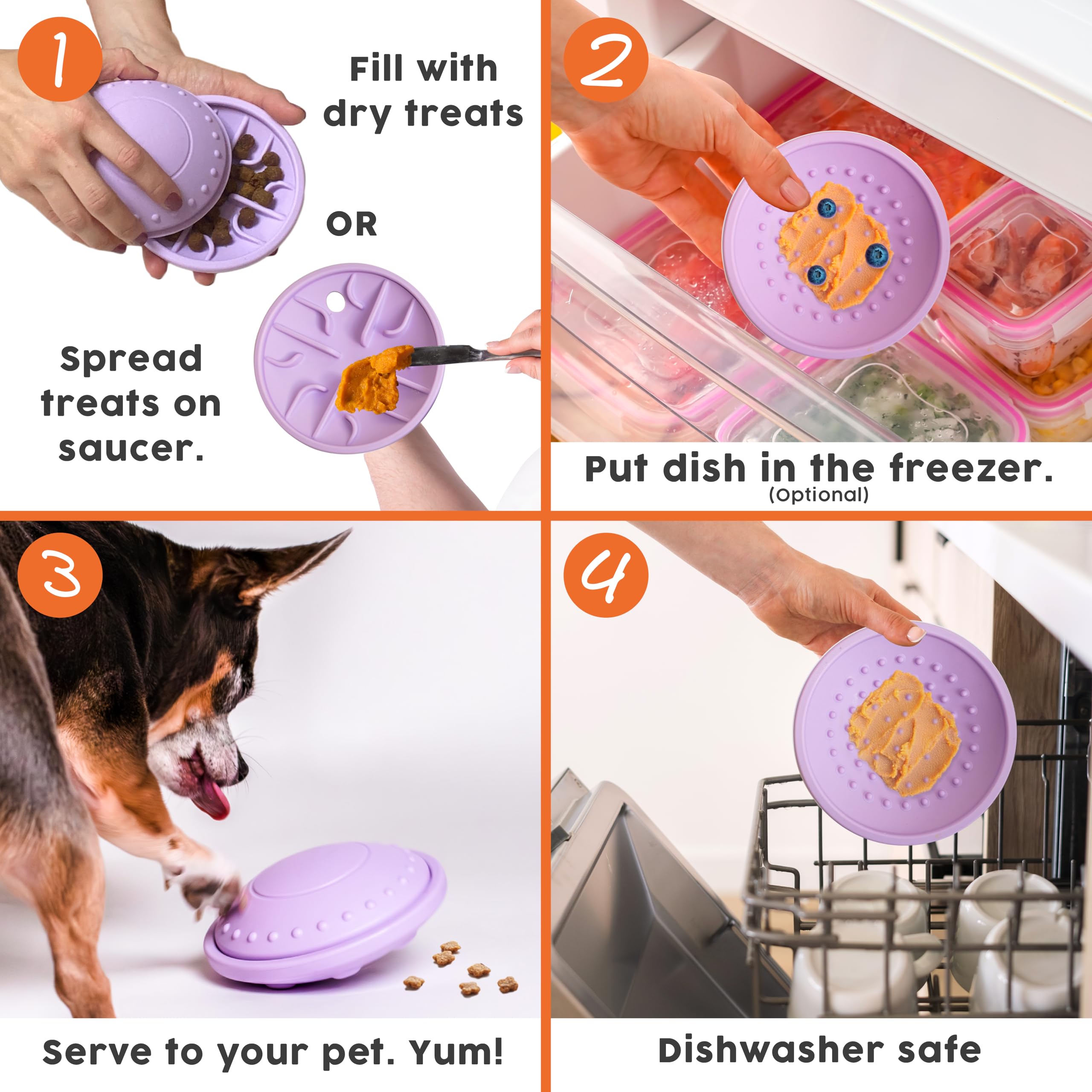 Awoo Flying Saucer Toy works with kibble to pace meals.