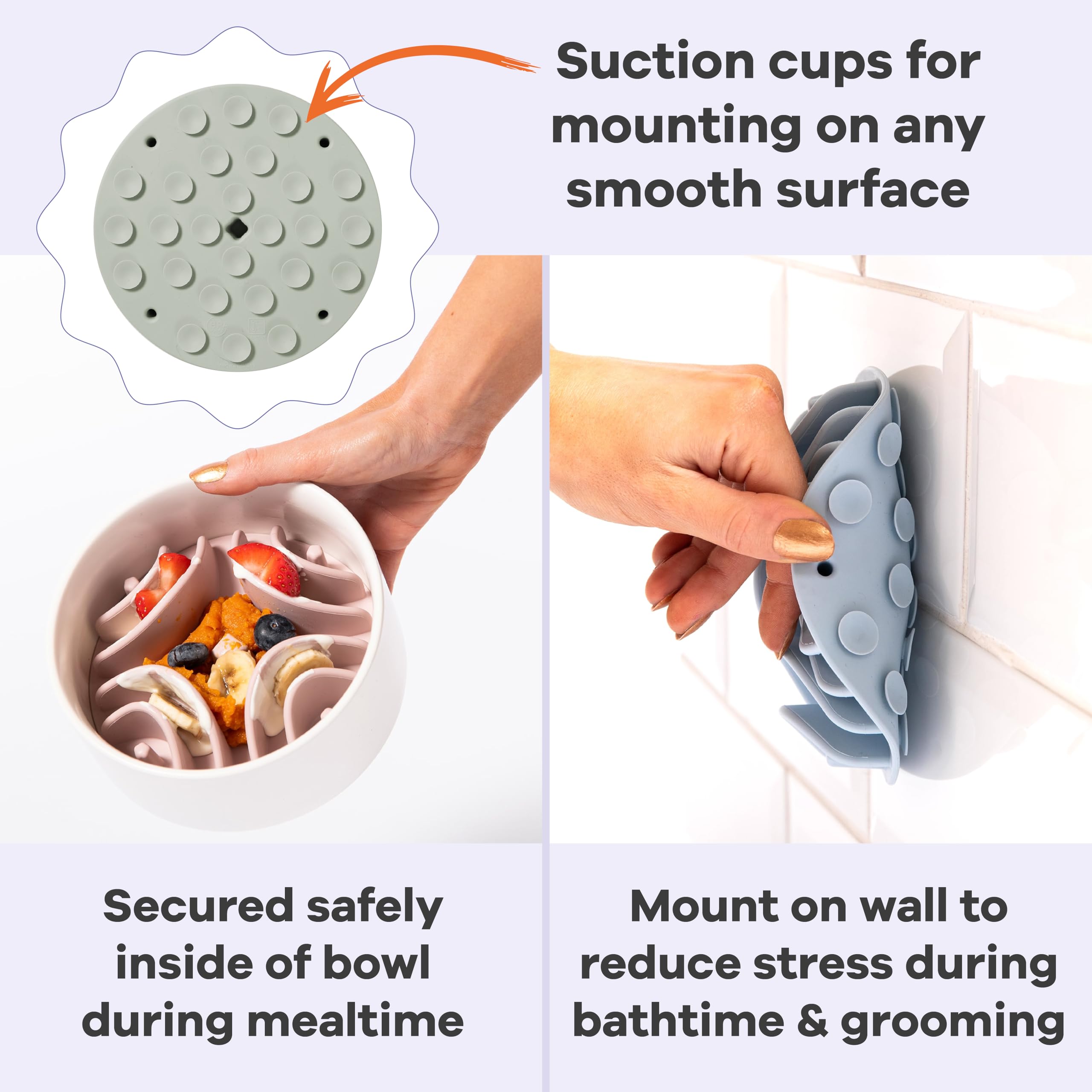 Awoo Great Vibes grooved silicone detail provides an engaging puzzle meal.