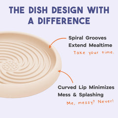 Awoo lick dish dishwasher-safe silicone simplifies cleaning after busy mealtimes.
