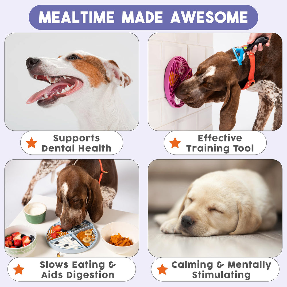 Awoo Paradise helps during grooming with a calming distraction on tubs or floors.