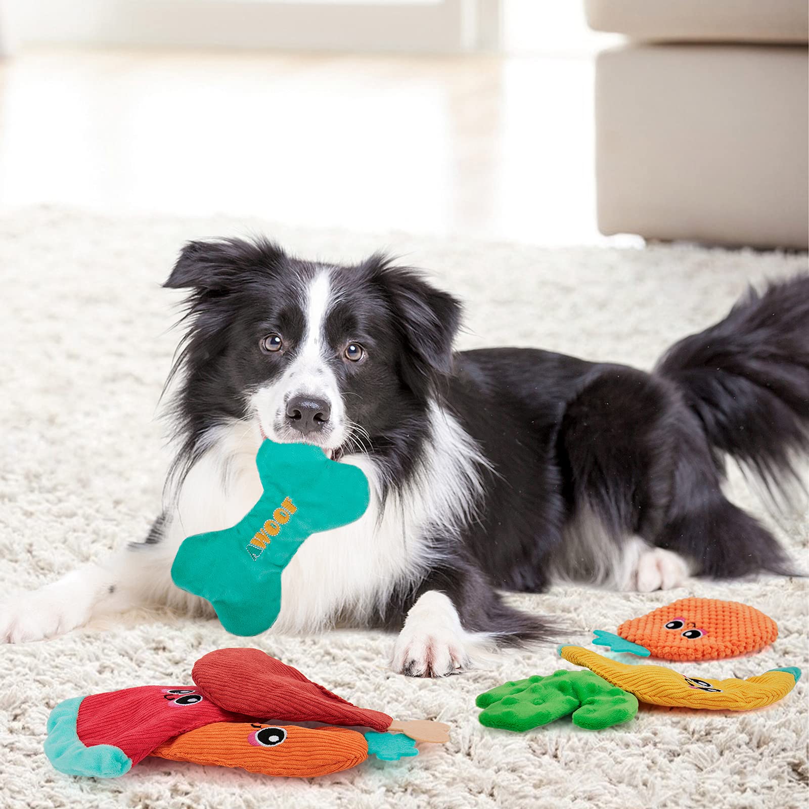 AWOOF machine-washable dog toy for easy cleanup after play