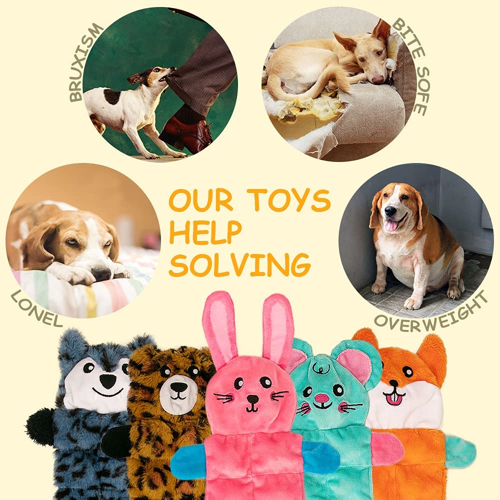 AWOOF crinkle fox toy delivers crinkle sounds during chase and chews