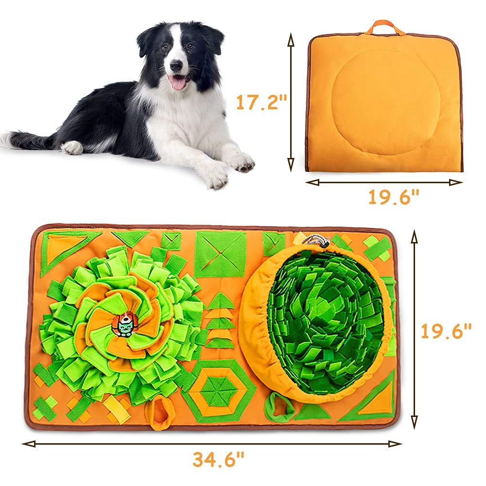 AWOOOF snuffle mat large-dog setup ideal for indoor enrichment sessions