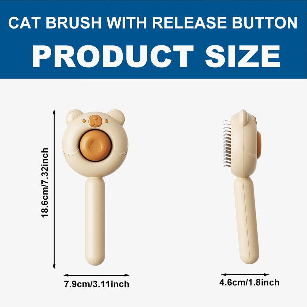 Awpland Pet Grooming Health Brush helps loosen undercoat and mats for smoother fur