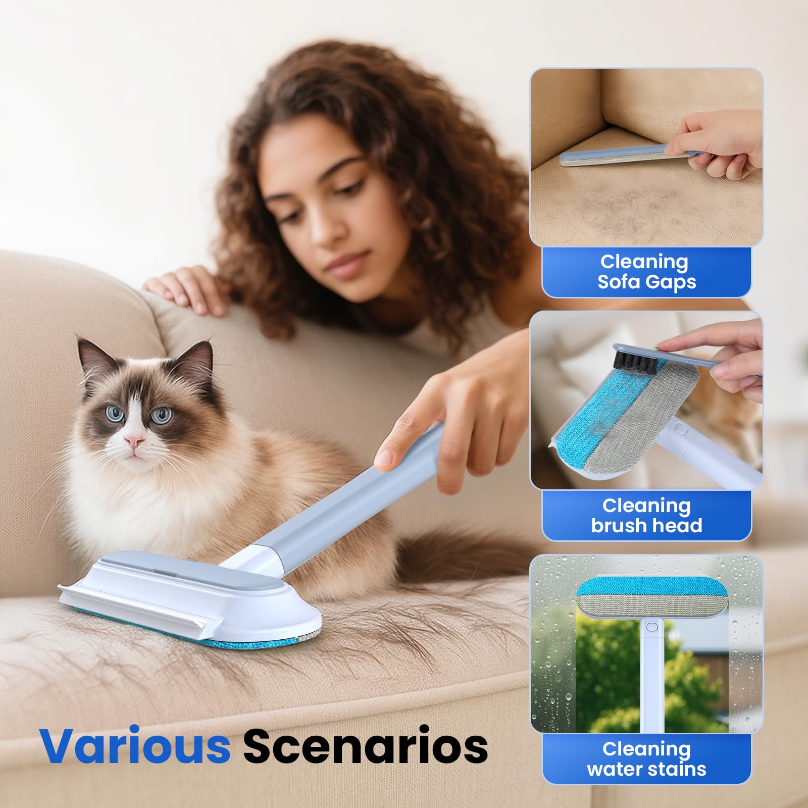 awrose silicone scraper hair remover erases stains on windows and showers