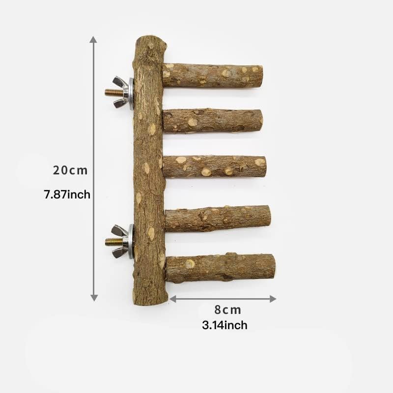 AWXZOM bird ladder perch 4inch twig for flexible cage setup