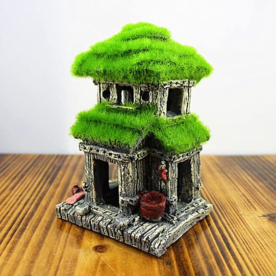 AWXZOM Fish House plants 4inch plant 1 adds color and visual interest to tanks.