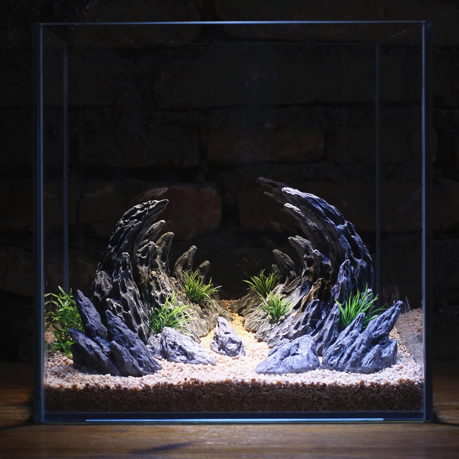 AWXZOM Soul Valley large rock for 3D aquarium landscape in 10-20 gallon tanks